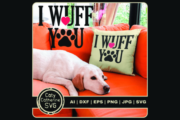 I Wuff You I Love You Pet Dog Quote Embroidery Design Review