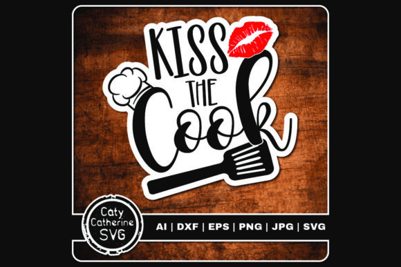 Kiss the Cook: A Bold Embroidery Design for Kitchen and Craft Projects