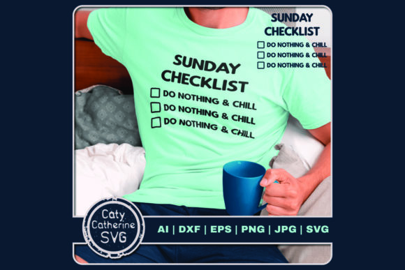 Sunday Checklist Do Nothing Chill Embroidery Review
